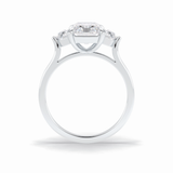 Radiant Three Stone Lab Grown Diamond Engagement Ring