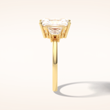 3 CT Radiant Shaped Three Stone Moissanite Engagement Ring