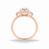 Radiant Three Stone Lab Grown Diamond Engagement Ring