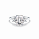 Radiant Three Stone Lab Grown Diamond Engagement Ring