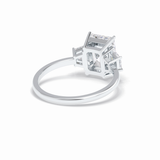 Radiant Three Stone Lab Grown Diamond Engagement Ring