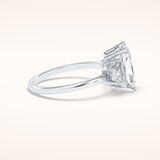 3 CT Radiant Shaped Three Stone Moissanite Engagement Ring