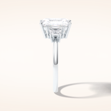 3 CT Radiant Shaped Three Stone Moissanite Engagement Ring