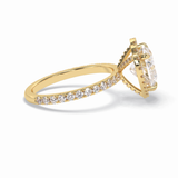 Heart Halo & Pave Lab Grown Diamond Engagement Ring