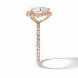 Heart Halo & Pave Lab Grown Diamond Engagement Ring