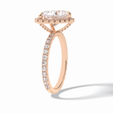 Heart Halo & Pave Lab Grown Diamond Engagement Ring