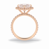 Heart Halo & Pave Lab Grown Diamond Engagement Ring