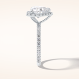2.55 CT Heart Shaped Halo & Pave Moissanite Engagement Ring