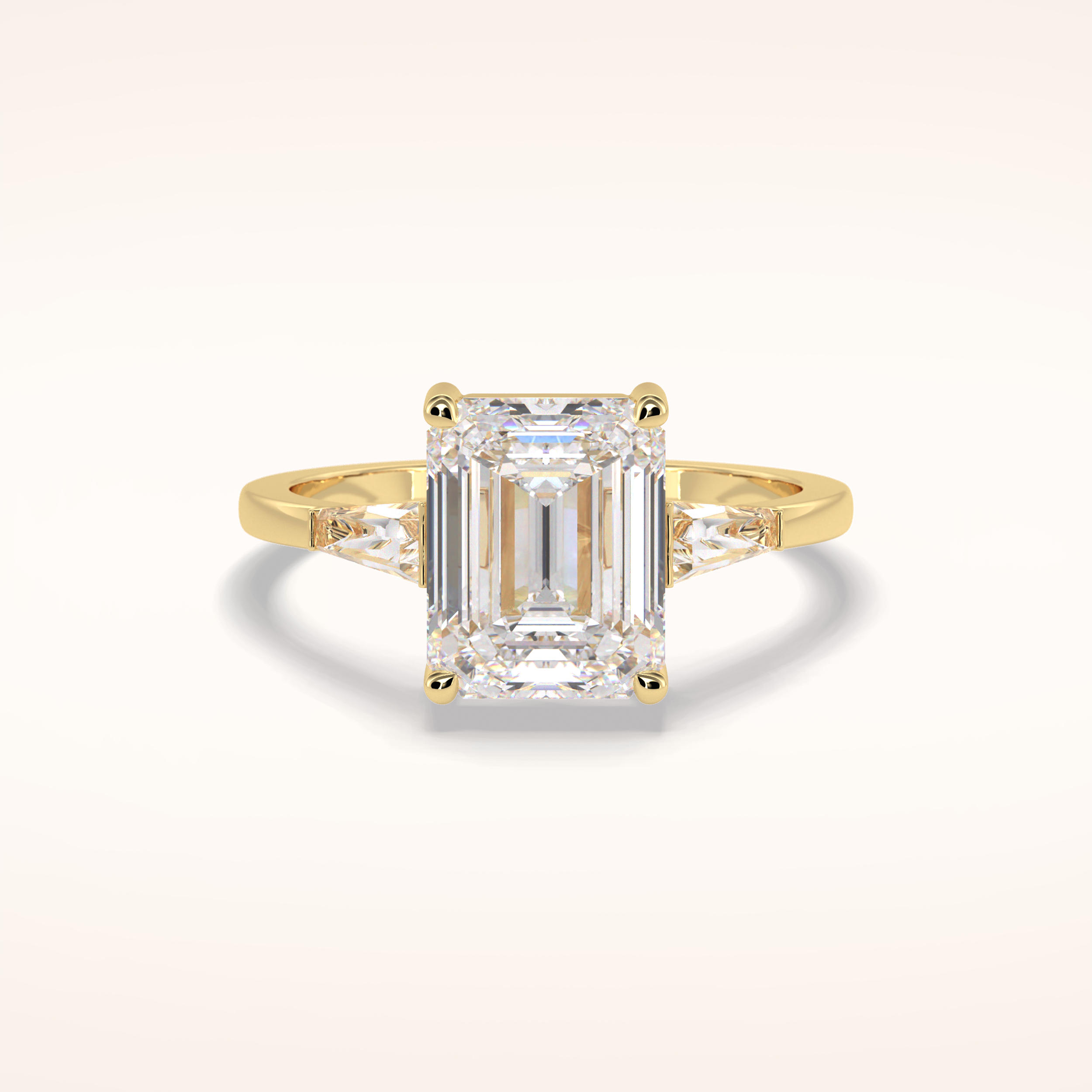 3 CT Radiant Shaped Three Stone Moissanite Bridal Set
