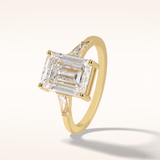 3 CT Radiant Shaped Three Stone Moissanite Bridal Set
