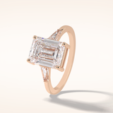 3 CT Radiant Shaped Three Stone Moissanite Bridal Set