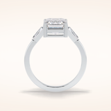 3 CT Radiant Shaped Three Stone Moissanite Bridal Set