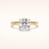 2.5 CT Round Shaped Solitaire Moissanite Bridal Set