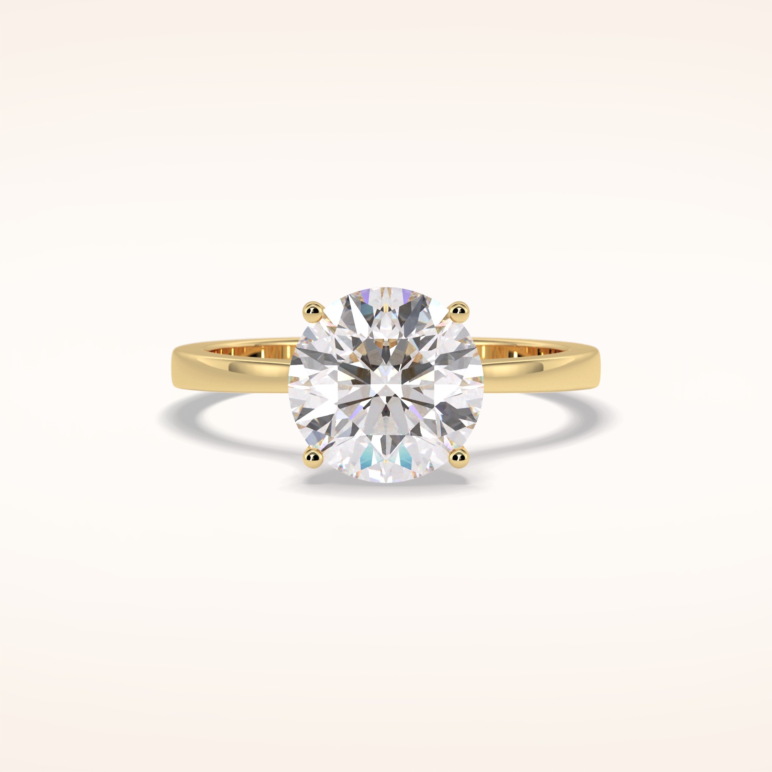 2.5 CT Round Shaped Solitaire Moissanite Bridal Set