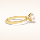2.5 CT Round Shaped Solitaire Moissanite Bridal Set