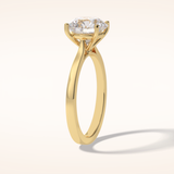 2.5 CT Round Shaped Solitaire Moissanite Bridal Set