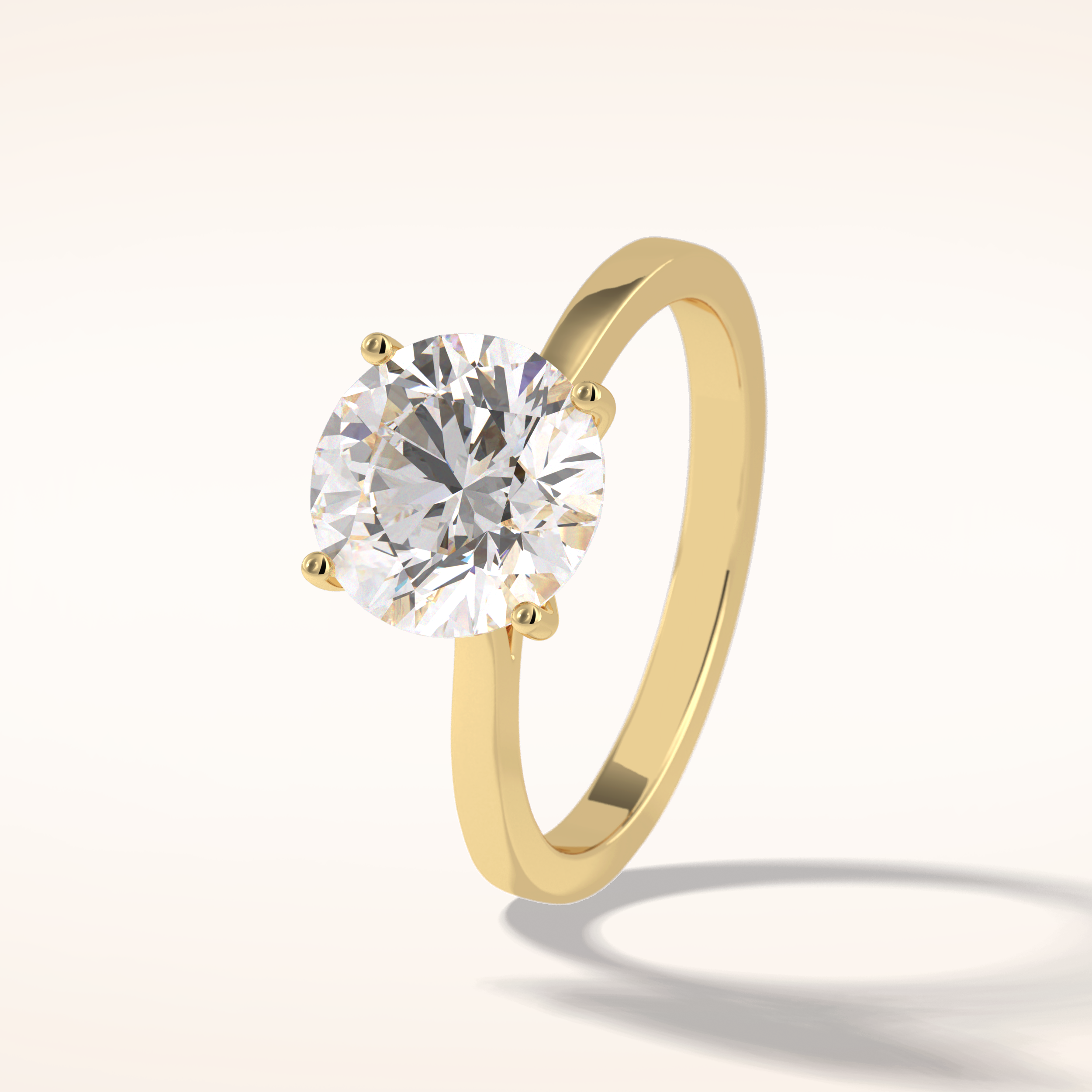 2.5 CT Round Shaped Solitaire Moissanite Bridal Set