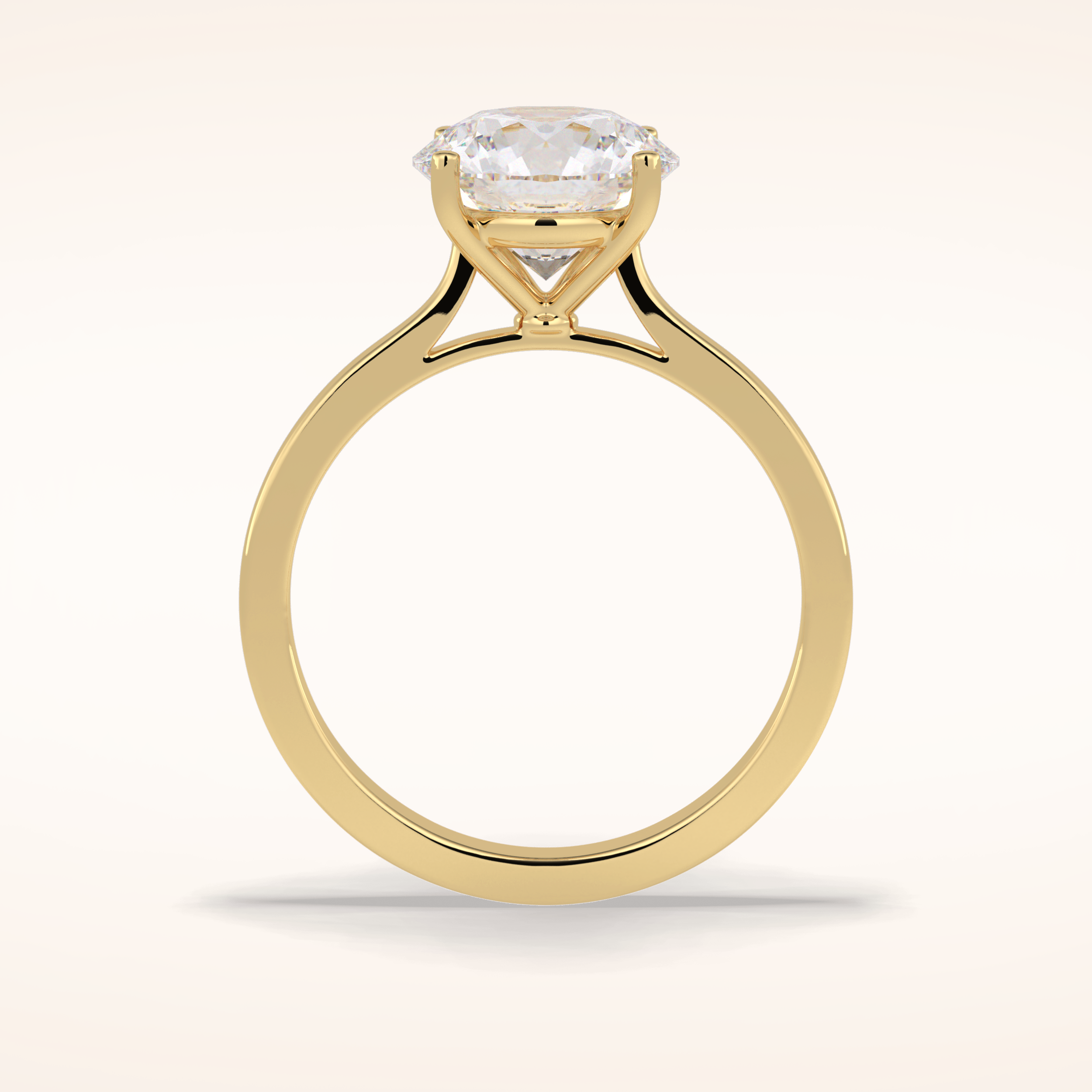 2.5 CT Round Shaped Solitaire Moissanite Bridal Set