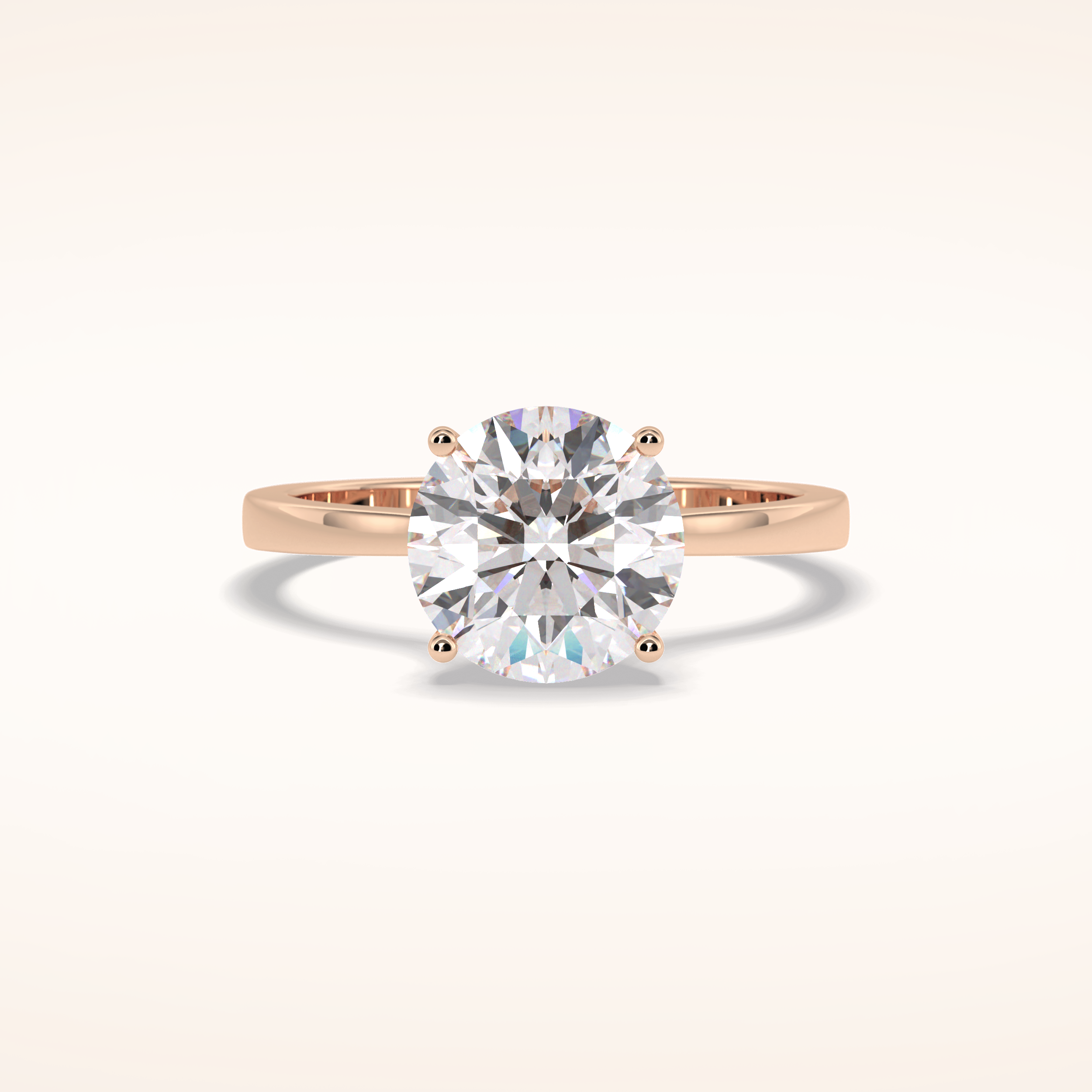 2.5 CT Round Shaped Solitaire Moissanite Bridal Set