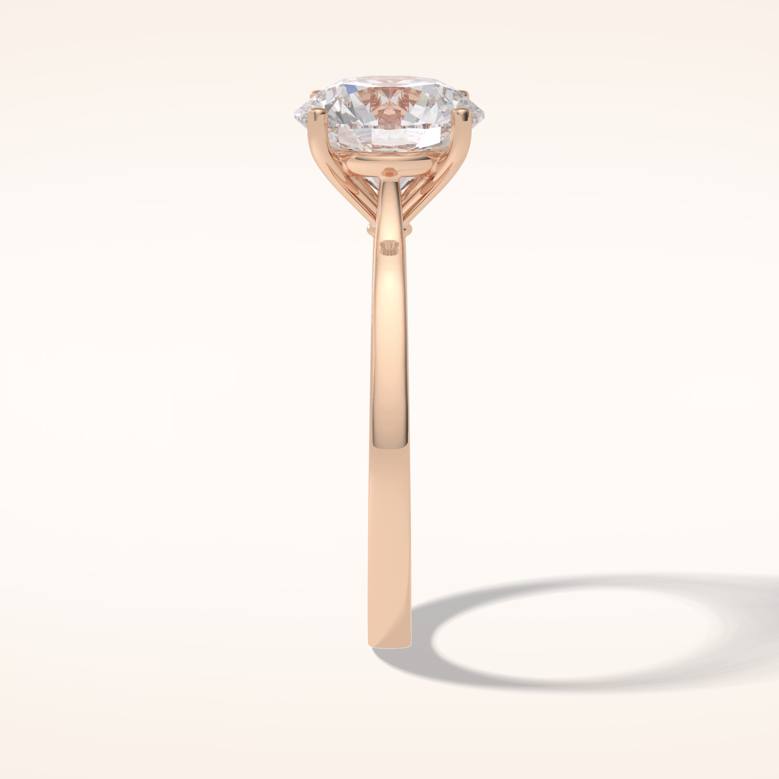 2.5 CT Round Shaped Solitaire Moissanite Bridal Set