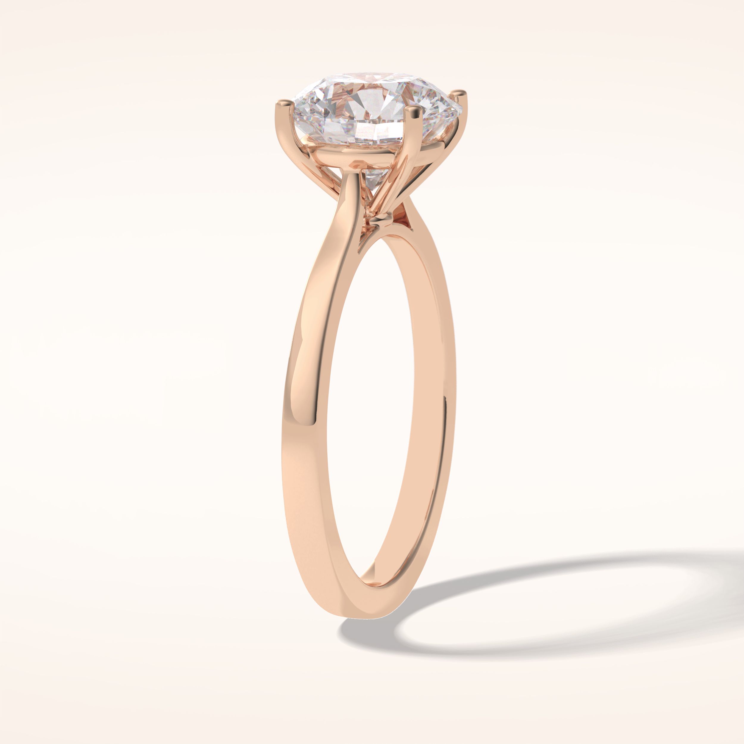 2.5 CT Round Shaped Solitaire Moissanite Bridal Set