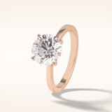 2.5 CT Round Shaped Solitaire Moissanite Bridal Set