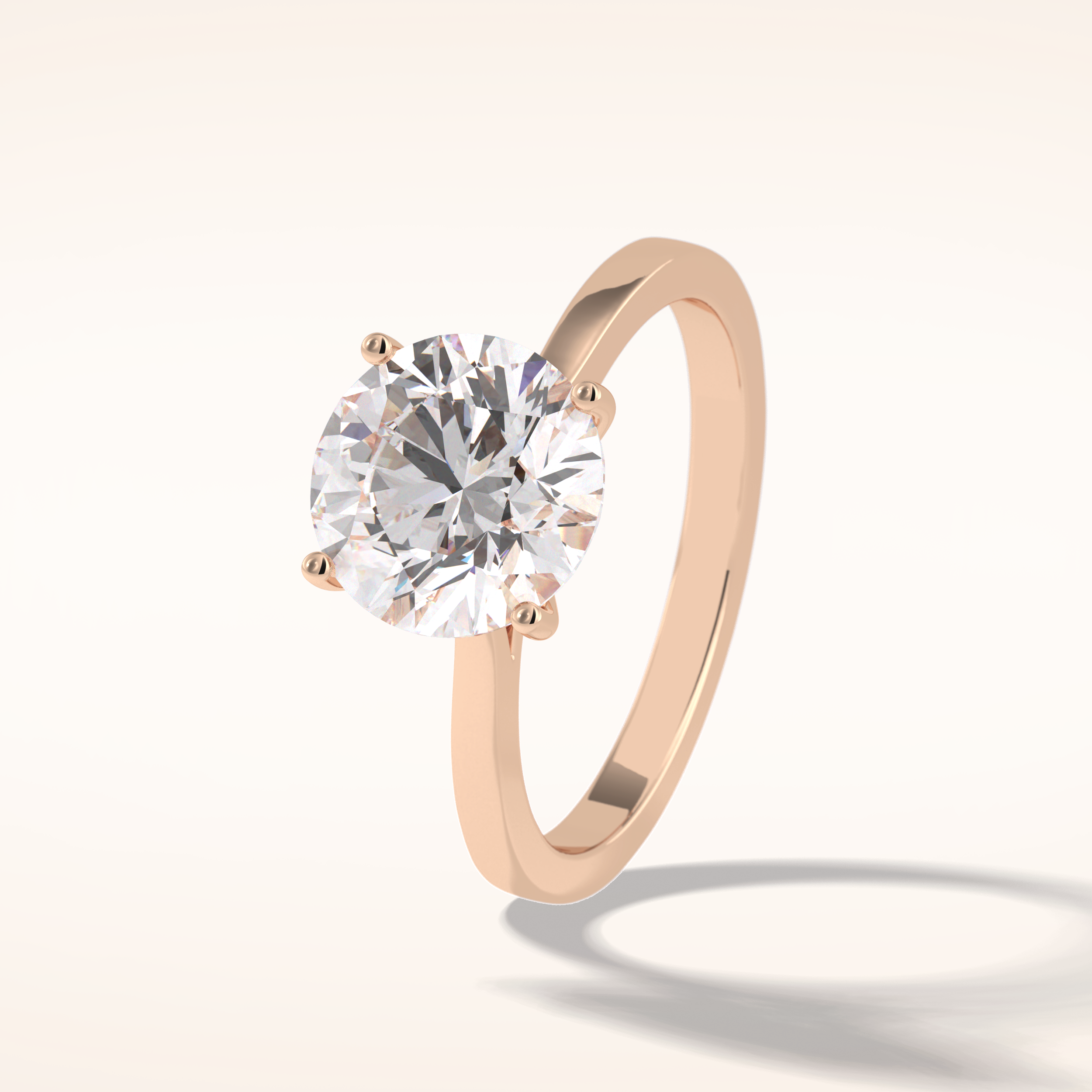 2.5 CT Round Shaped Solitaire Moissanite Bridal Set