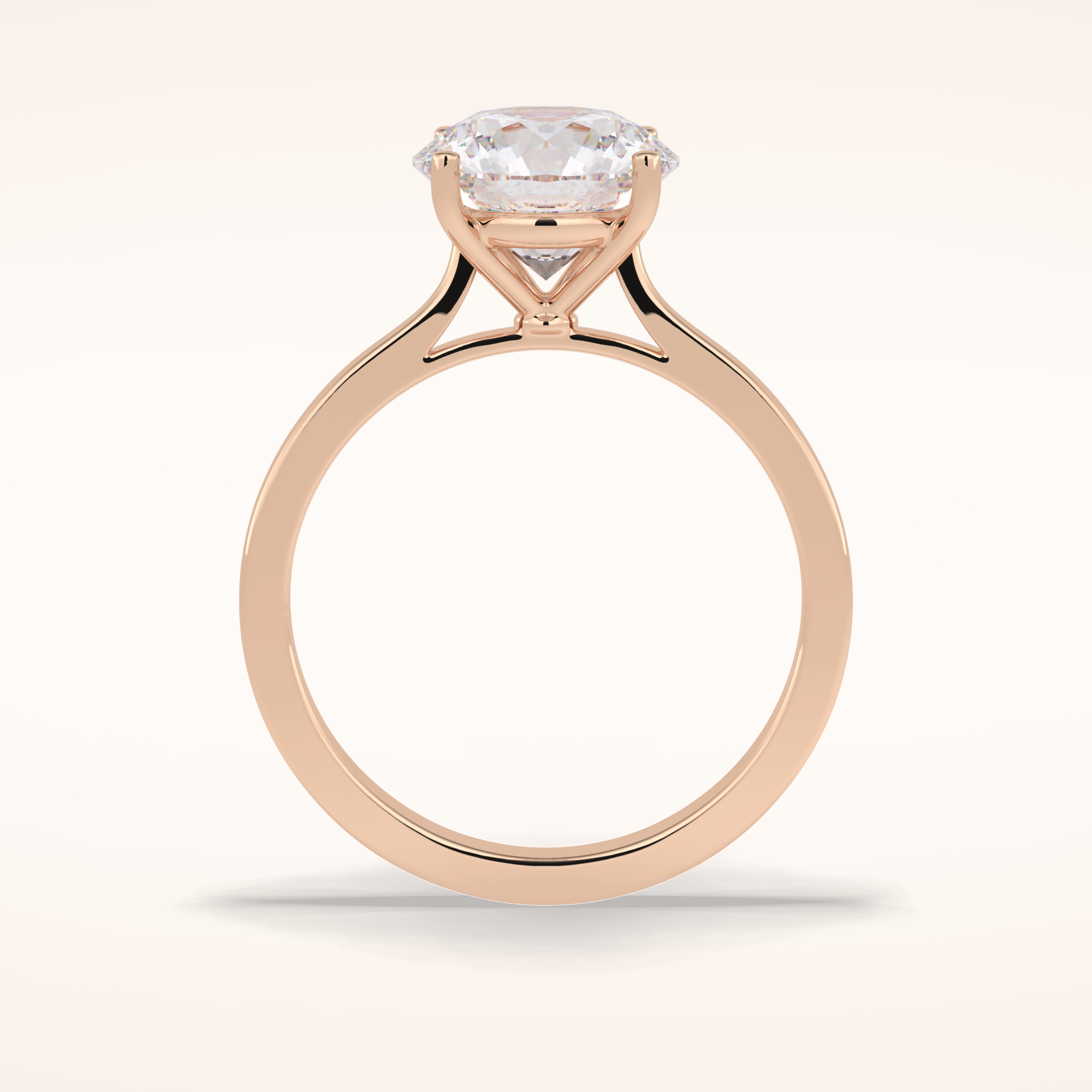 2.5 CT Round Shaped Solitaire Moissanite Bridal Set