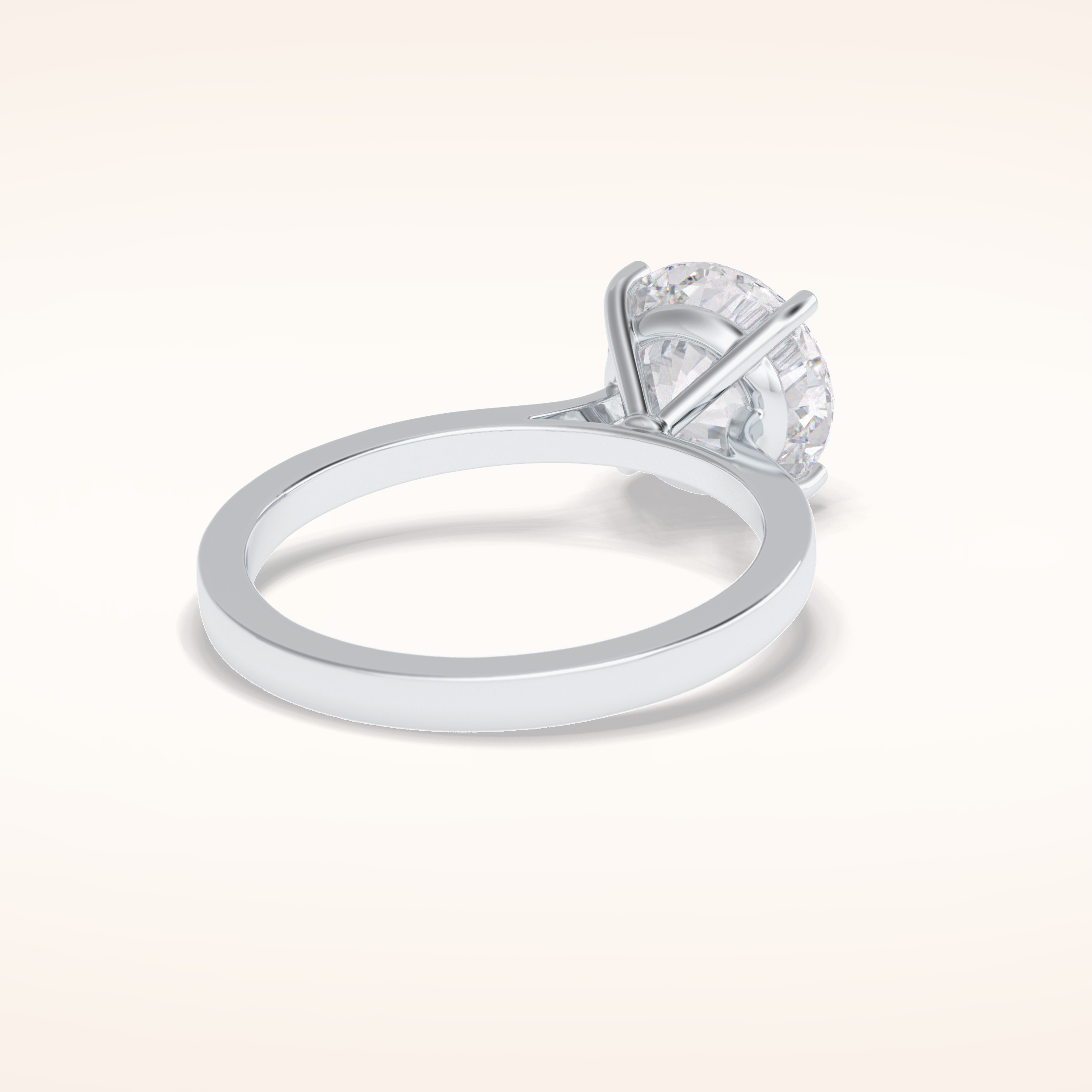 2.5 CT Round Shaped Solitaire Moissanite Bridal Set