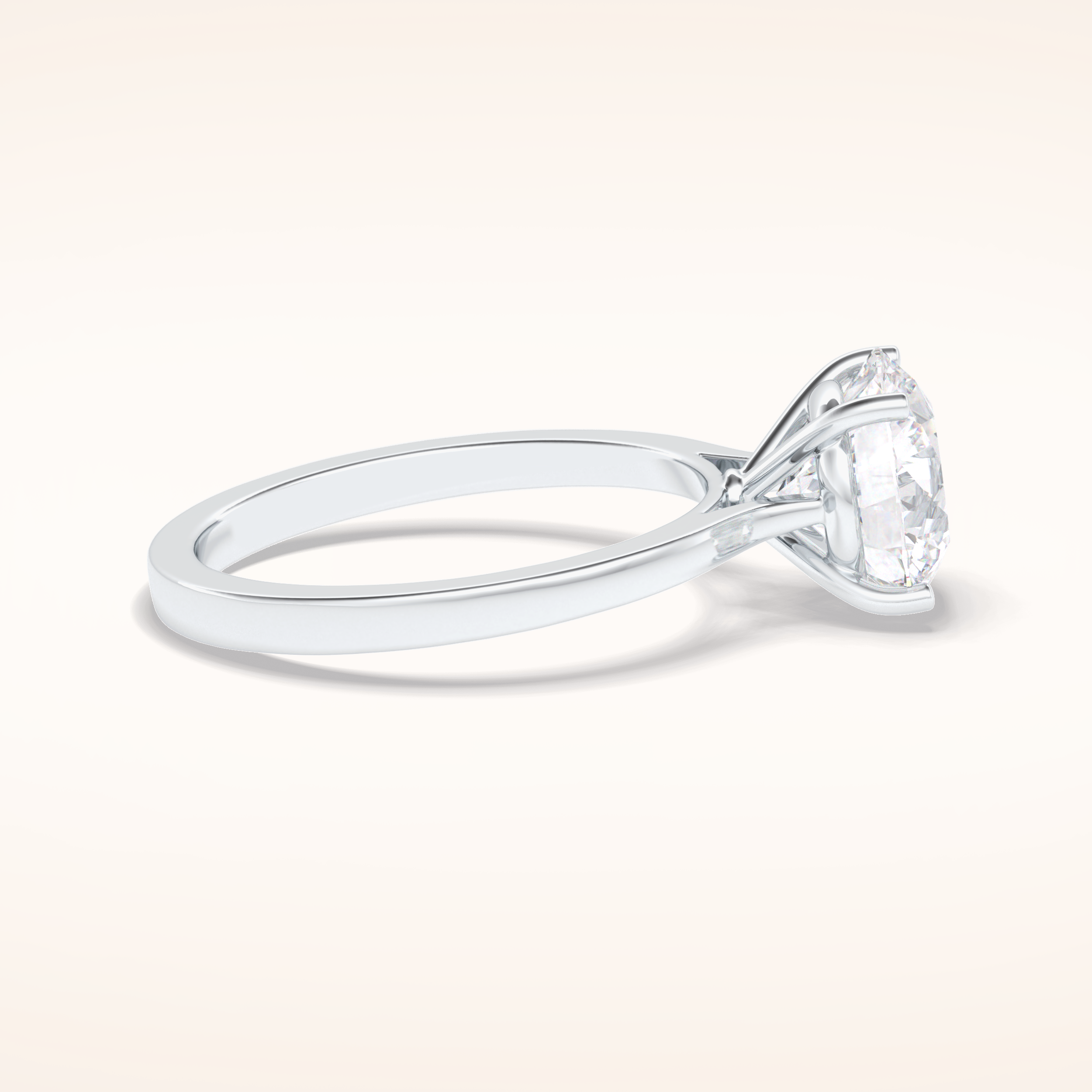 2.5 CT Round Shaped Solitaire Moissanite Bridal Set