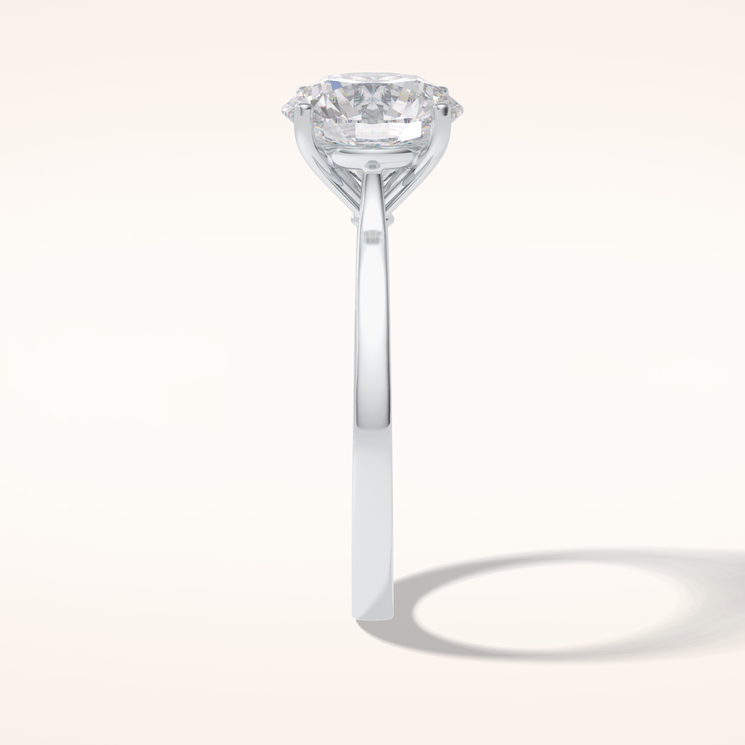 2.5 CT Round Shaped Solitaire Moissanite Bridal Set
