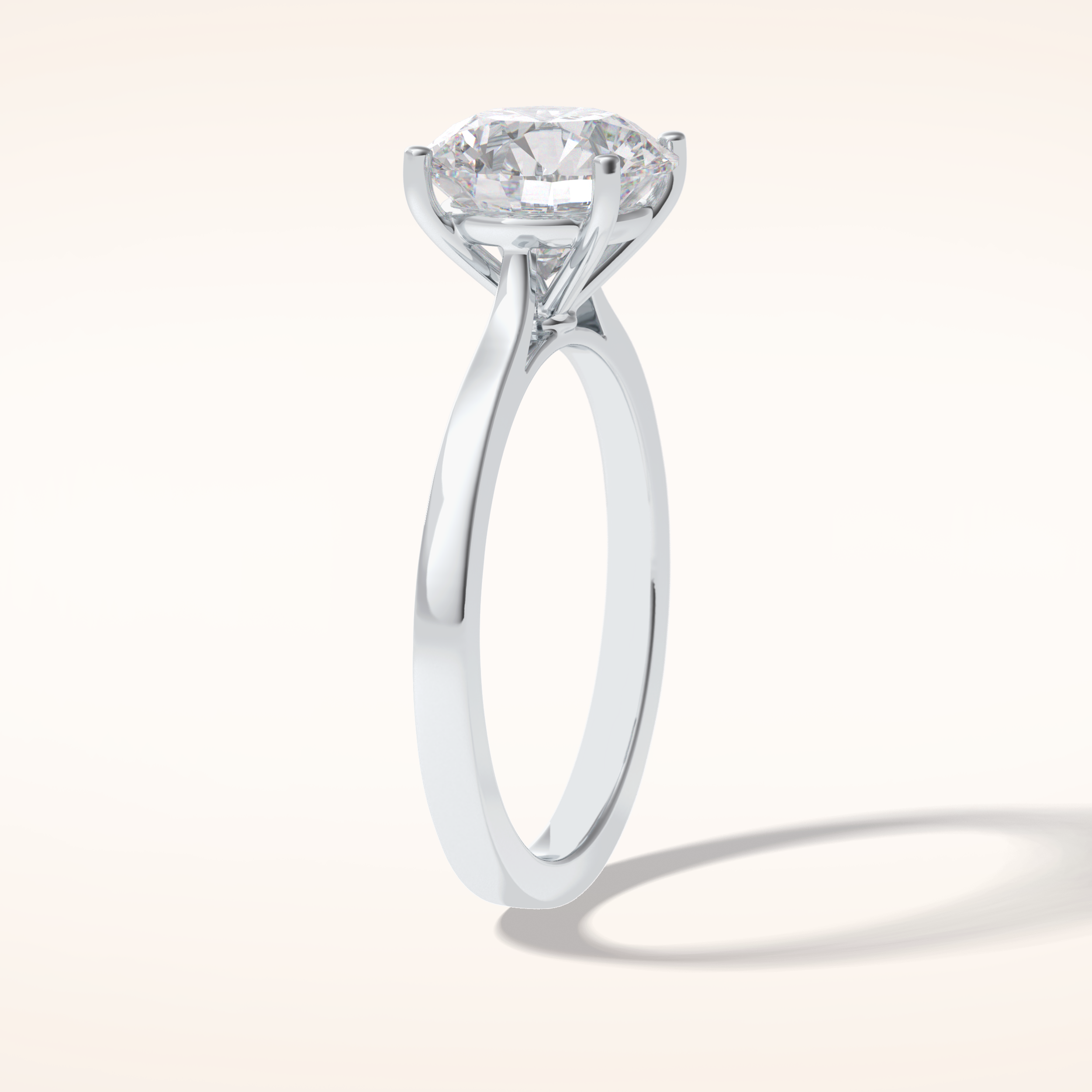 2.5 CT Round Shaped Solitaire Moissanite Bridal Set