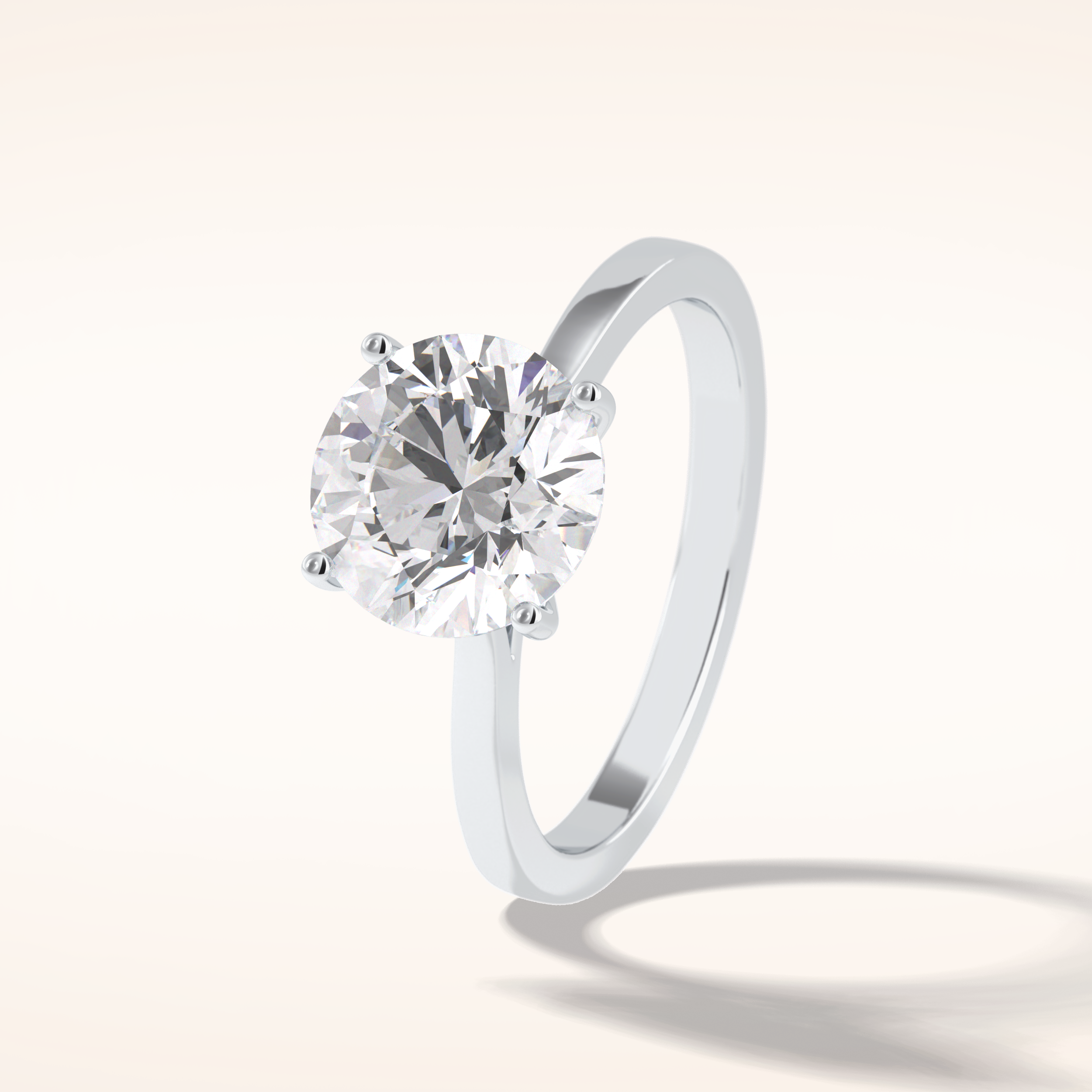 2.5 CT Round Shaped Solitaire Moissanite Bridal Set