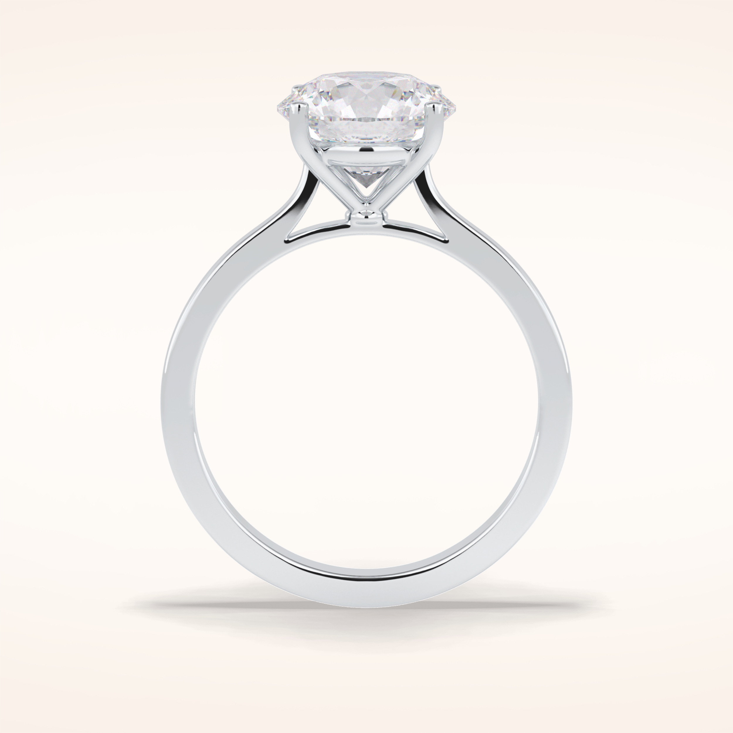 2.5 CT Round Shaped Solitaire Moissanite Bridal Set