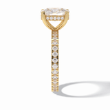Cushion Hidden Halo & Pave Lab Grown Diamond Engagement Ring