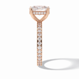 Cushion Hidden Halo & Pave Lab Grown Diamond Engagement Ring