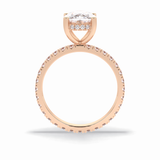 Cushion Hidden Halo & Pave Lab Grown Diamond Engagement Ring
