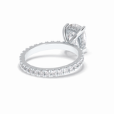Cushion Hidden Halo & Pave Lab Grown Diamond Engagement Ring