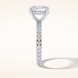 3 CT Cushion Shaped Hidden Halo & Pave Moissanite Engagement Ring