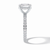 Cushion Hidden Halo & Pave Lab Grown Diamond Engagement Ring