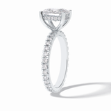 Cushion Hidden Halo & Pave Lab Grown Diamond Engagement Ring