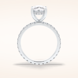 3 CT Cushion Shaped Hidden Halo & Pave Moissanite Engagement Ring