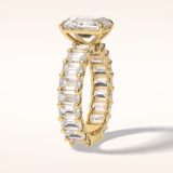3.05 CT Radaint Shaped Pave Moissanite Engagement Ring