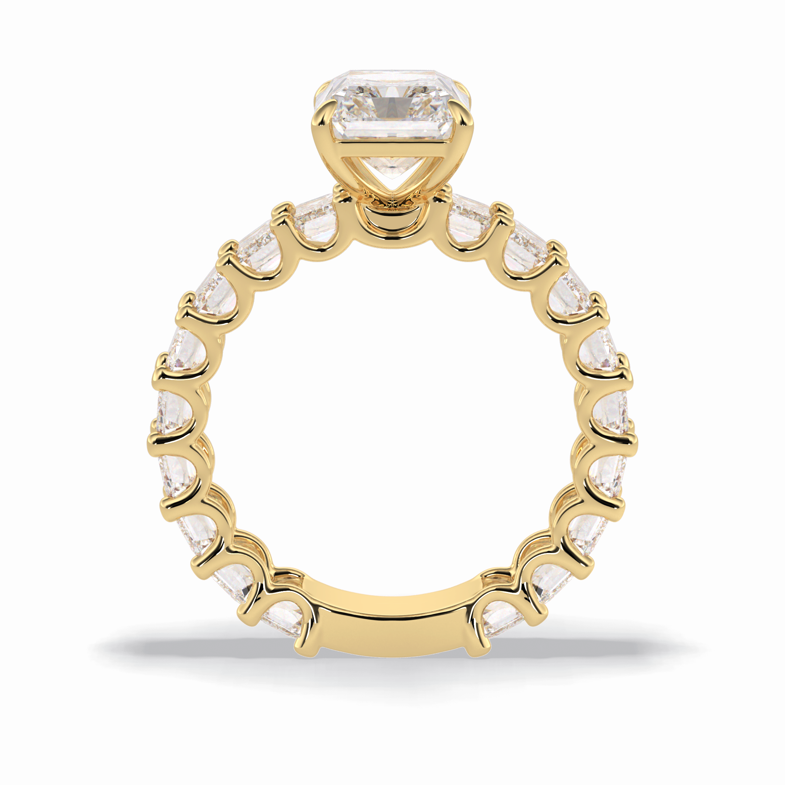 Radiant Pave Lab Grown Diamond Engagement Ring