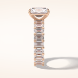 3.05 CT Radaint Shaped Pave Moissanite Engagement Ring