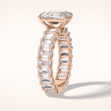 3.05 CT Radaint Shaped Pave Moissanite Engagement Ring