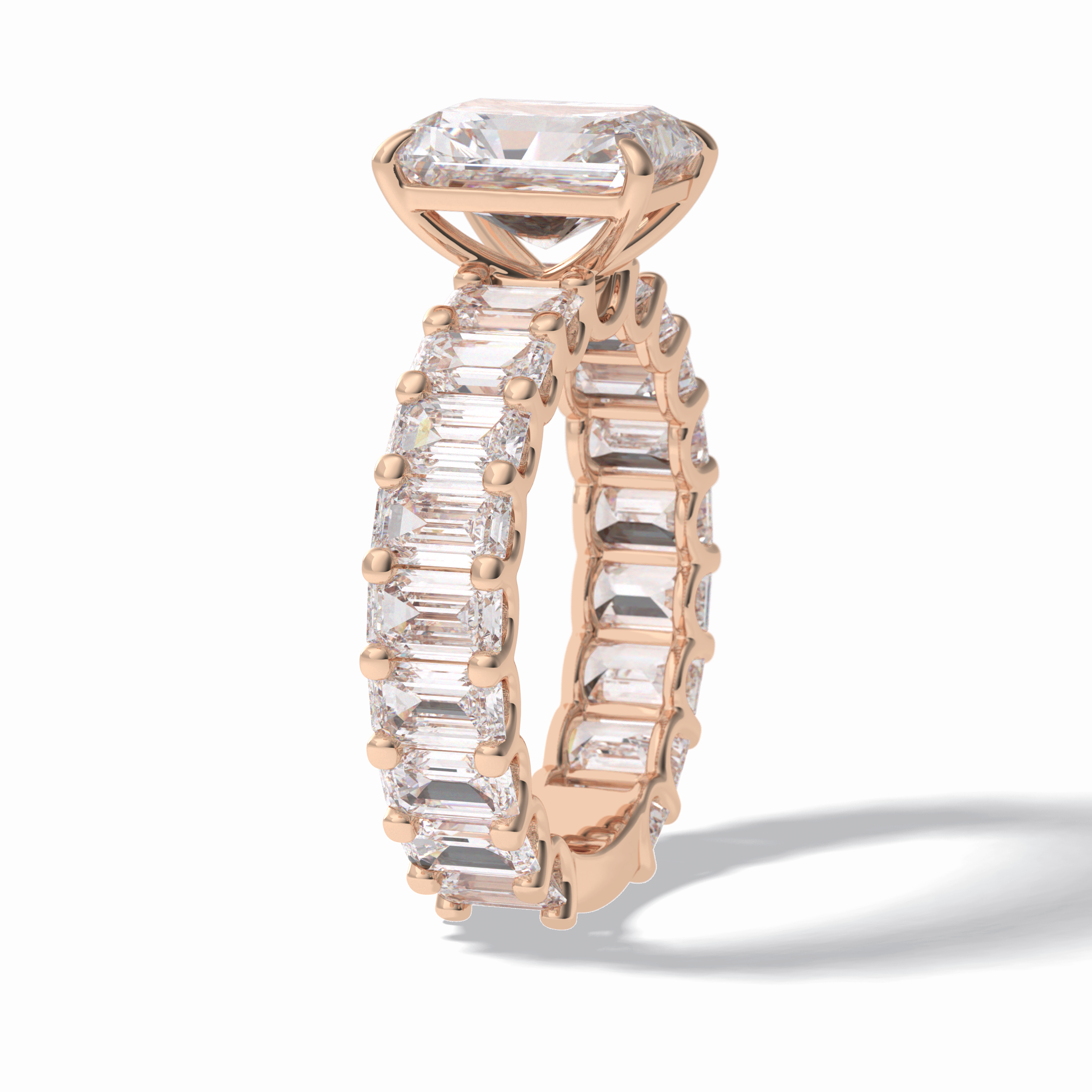 Radiant Pave Lab Grown Diamond Engagement Ring