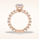 3.05 CT Radaint Shaped Pave Moissanite Engagement Ring