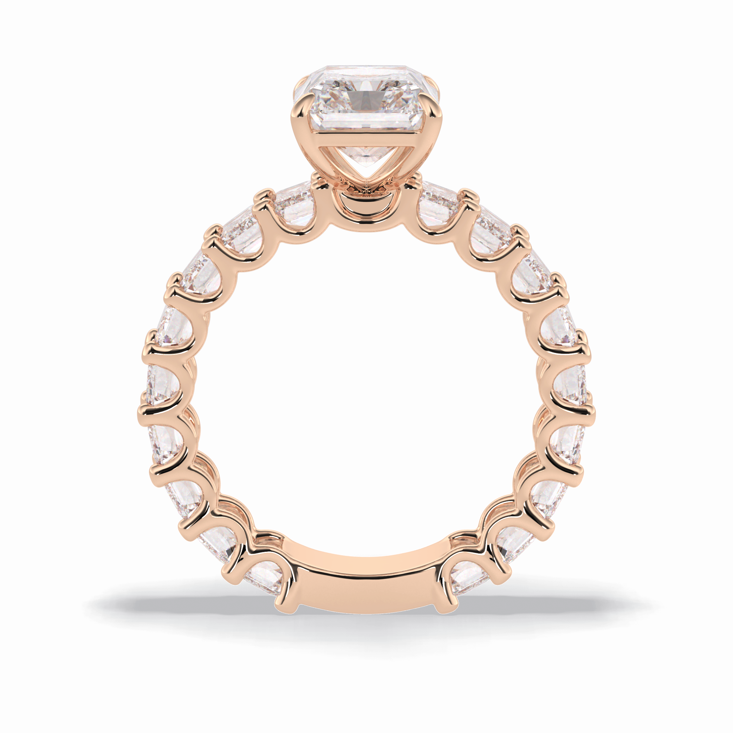 Radiant Pave Lab Grown Diamond Engagement Ring