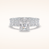 3.05 CT Radaint Shaped Pave Moissanite Engagement Ring